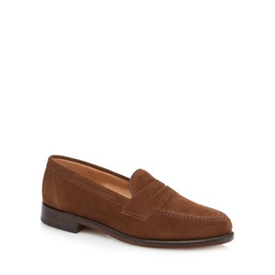 Loake Brown suede loafers